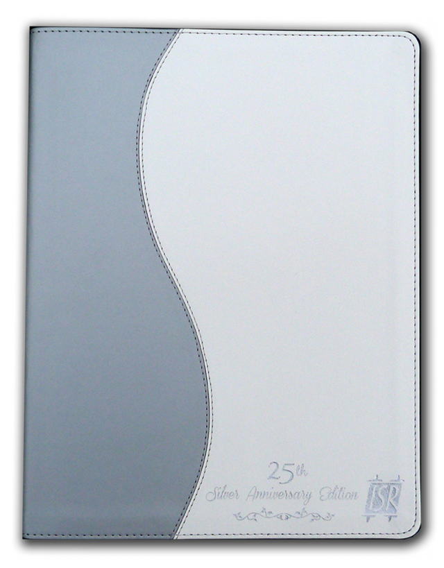 The Scriptures 25th Anniversary Large Print Edition - Flexi Cover - Silver & White